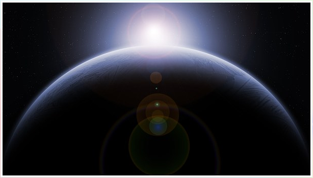 Sunrise Aarde rechtenvrij